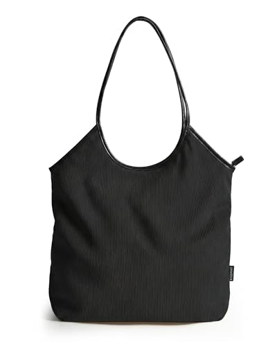 Corduroy Tote Bag with Zipper