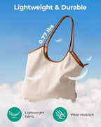 Corduroy Tote Bag with Zipper