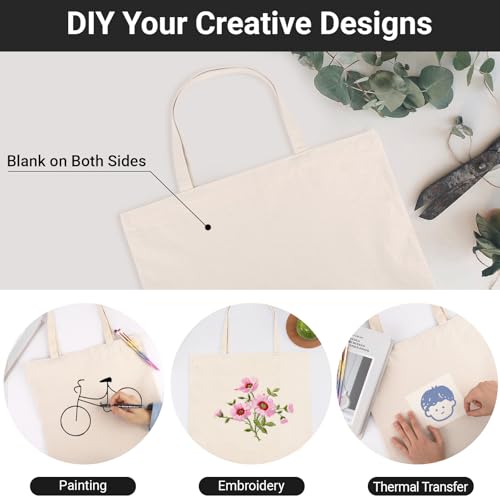 Blank Cotton Canvas Tote Bag Set