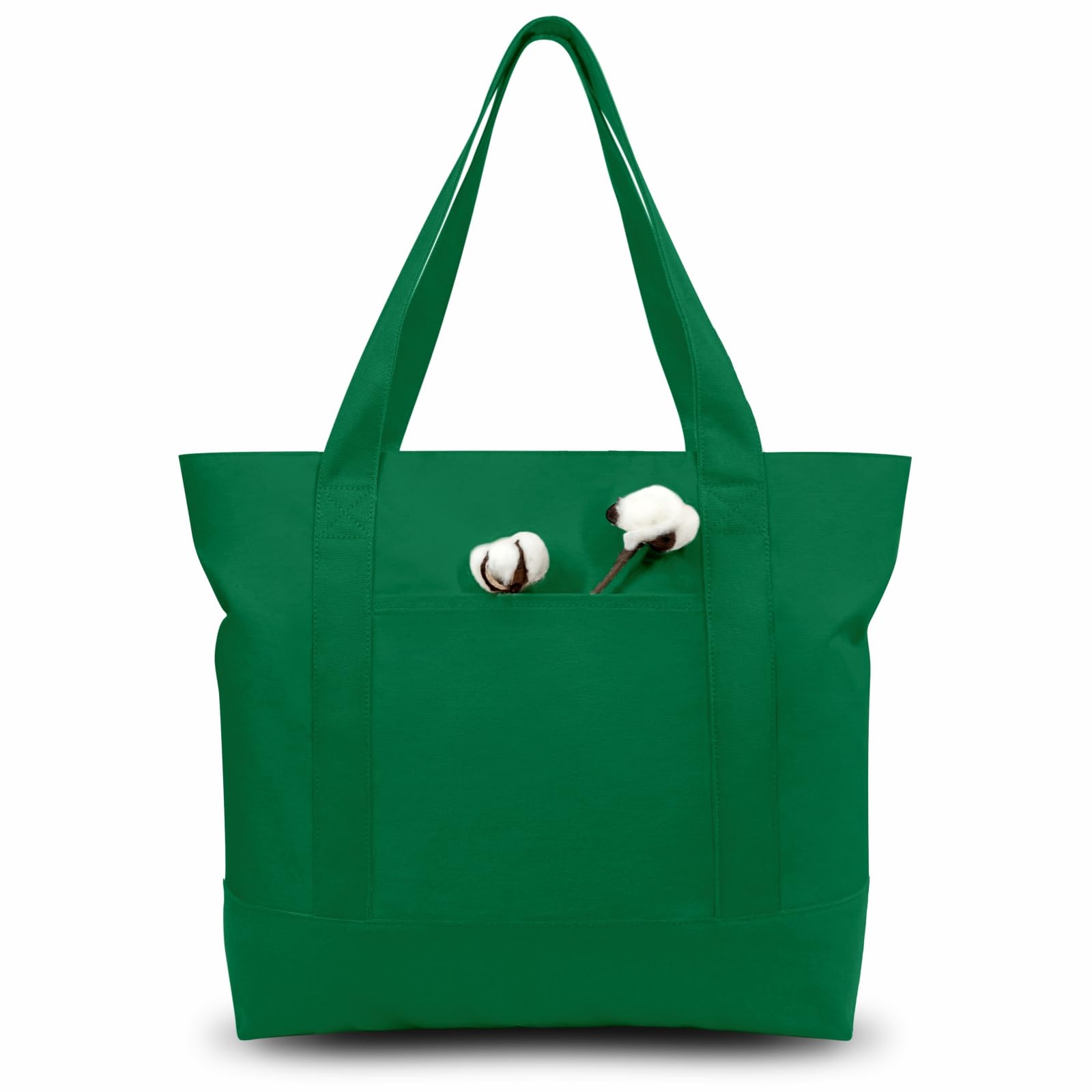 Canvas Tote Bag with Zipper Pocket