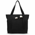 Canvas Tote Bag with Zipper Pocket