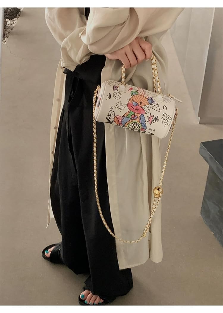 Graffiti Mini Chain Crossbody Bag