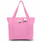Canvas Tote Bag with Zipper Pocket