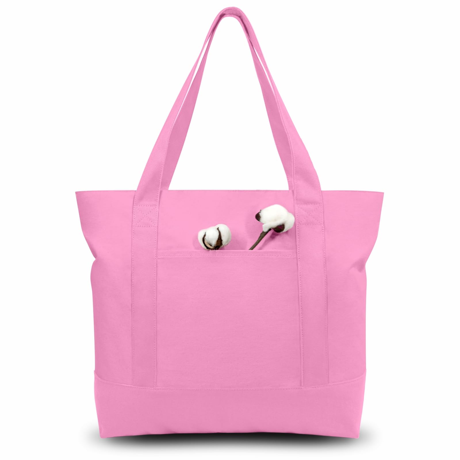 Canvas Tote Bag with Zipper Pocket