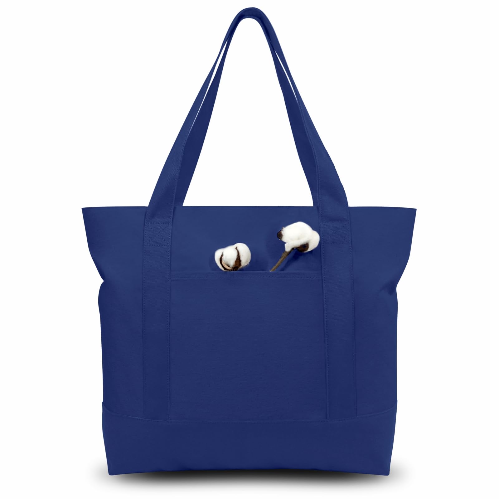 Canvas Tote Bag with Zipper Pocket