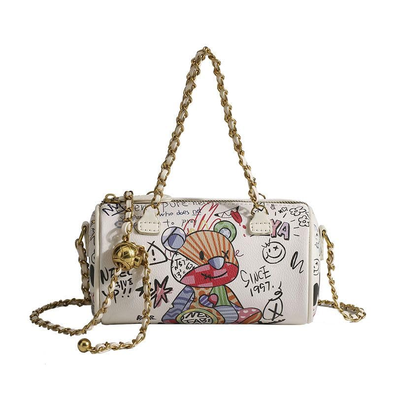 Graffiti Mini Chain Crossbody Bag