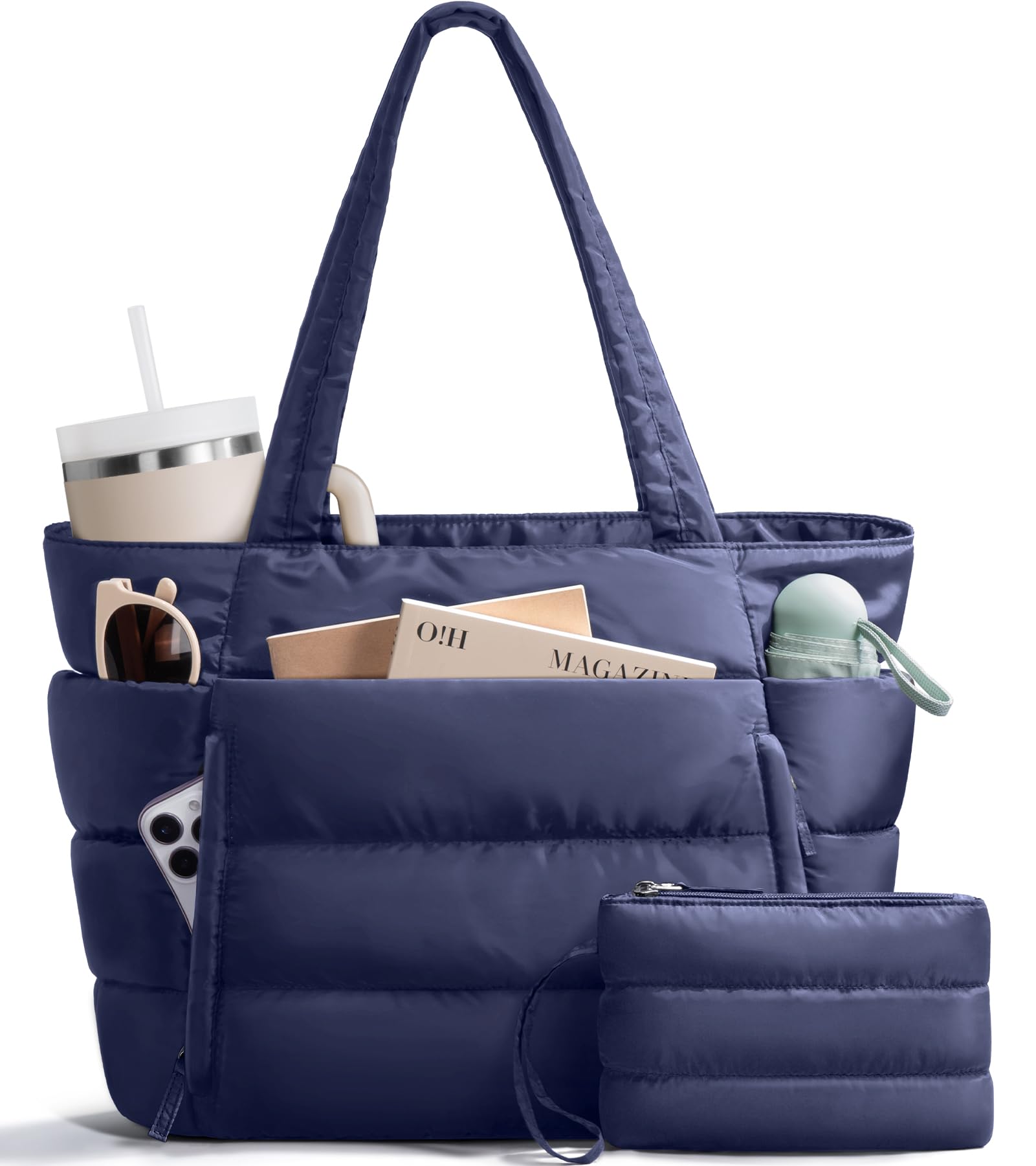 Lightweight Quilted Puffer Tote Bag