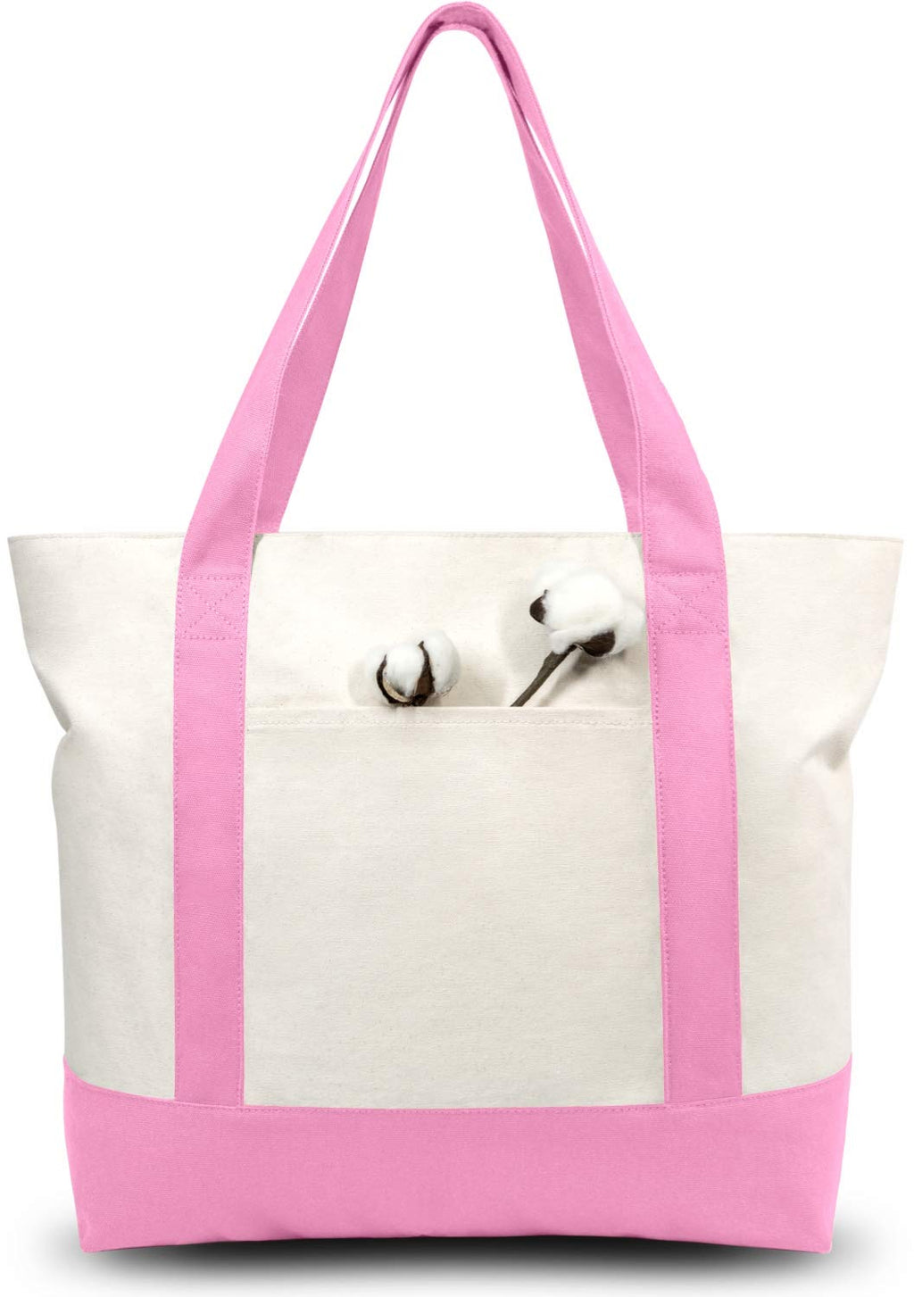 Canvas Tote Bag with Zipper Pocket