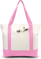 Canvas Tote Bag with Zipper Pocket