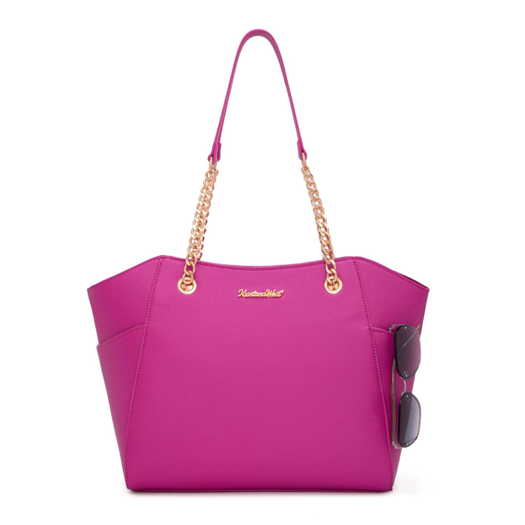 Chain Top Handle Tote Bag