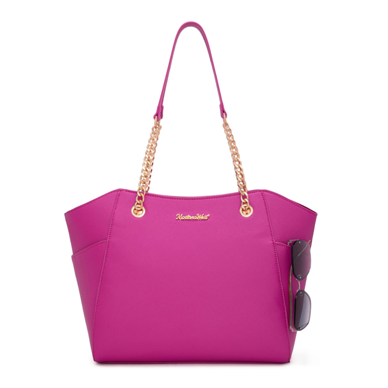 Chain Top Handle Tote Bag