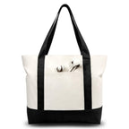 Canvas Tote Bag with Zipper Pocket