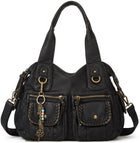 Canvas Embroidered Hobo Tote Bag