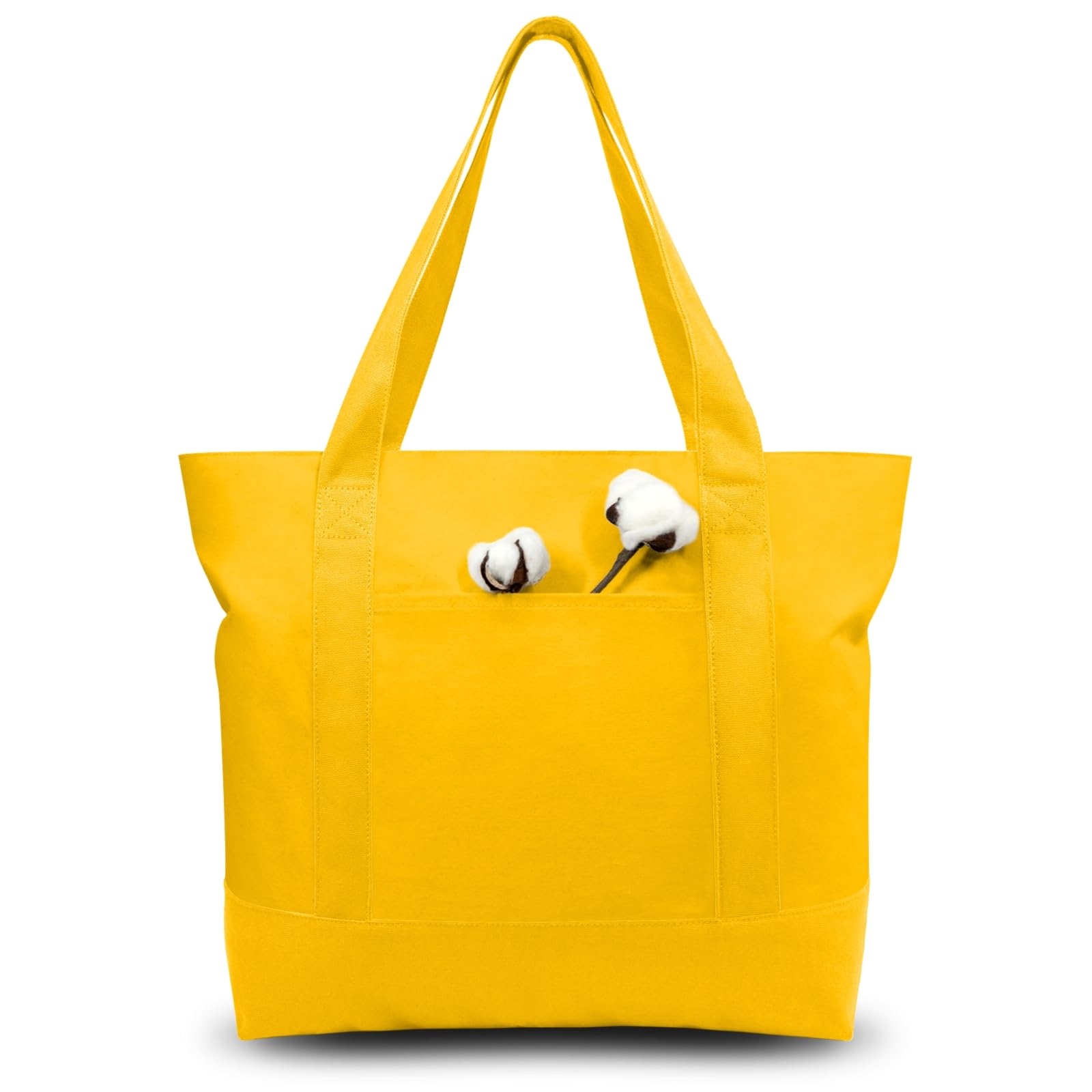 Canvas Tote Bag with Zipper Pocket