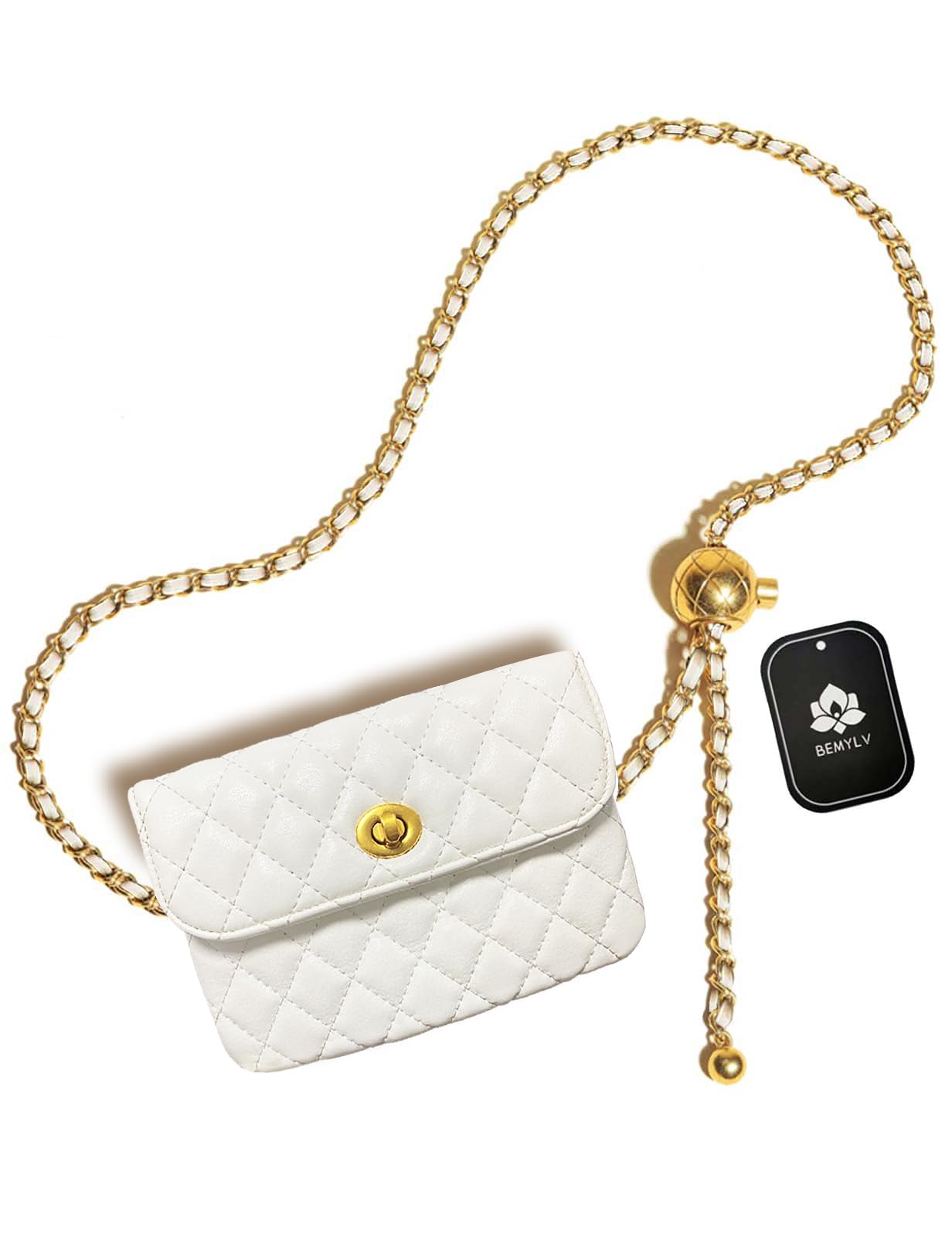 Leather Chain Belt Bag