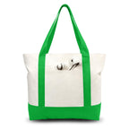 Canvas Tote Bag with Zipper Pocket