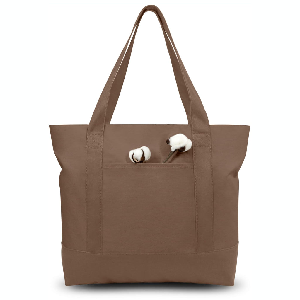 Canvas Tote Bag with Zipper Pocket