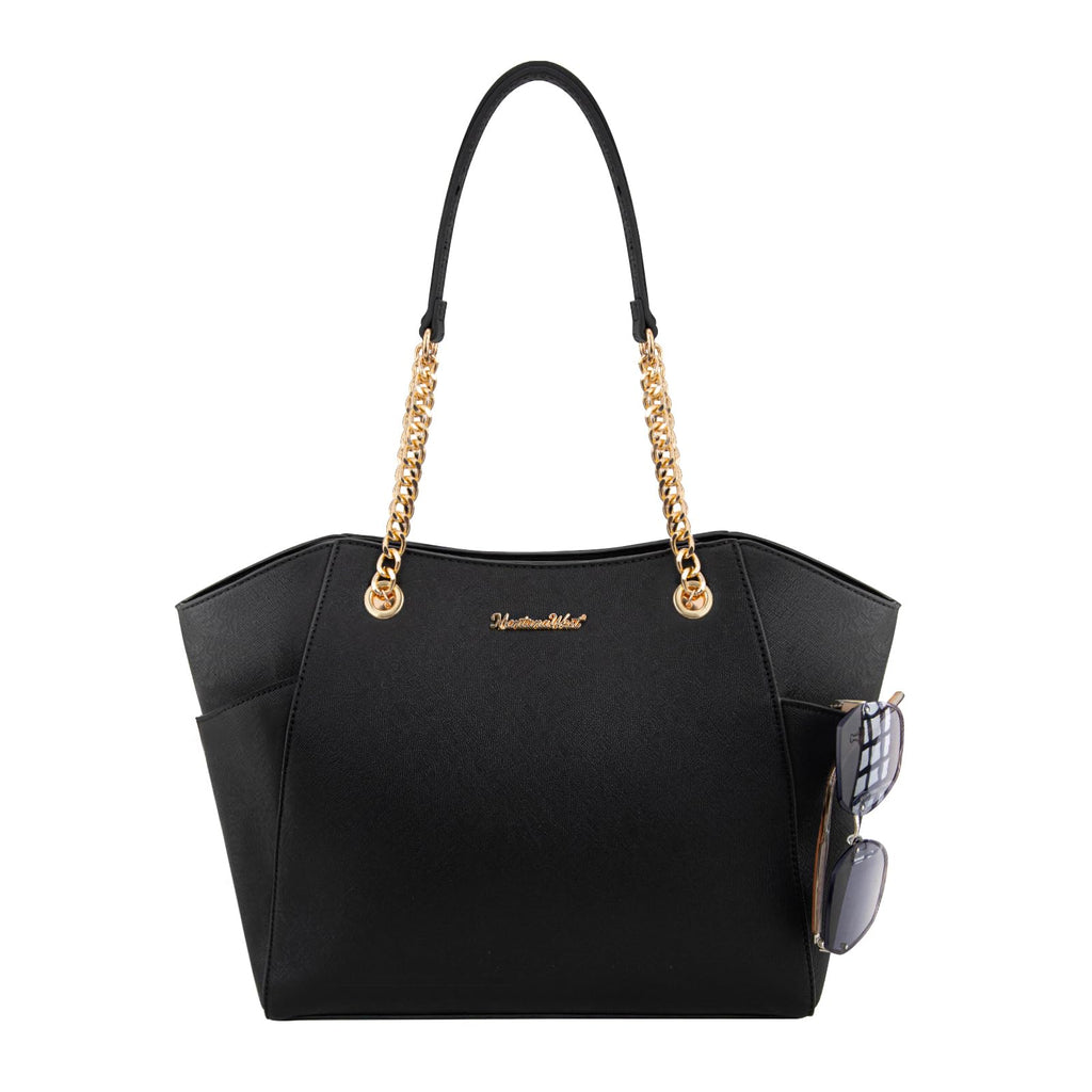 Chain Top Handle Tote Bag