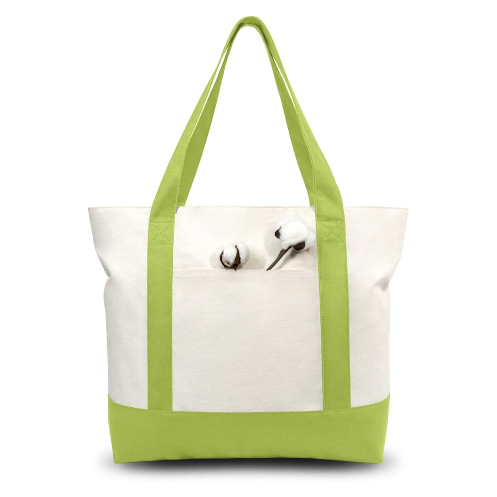 Canvas Tote Bag with Zipper Pocket
