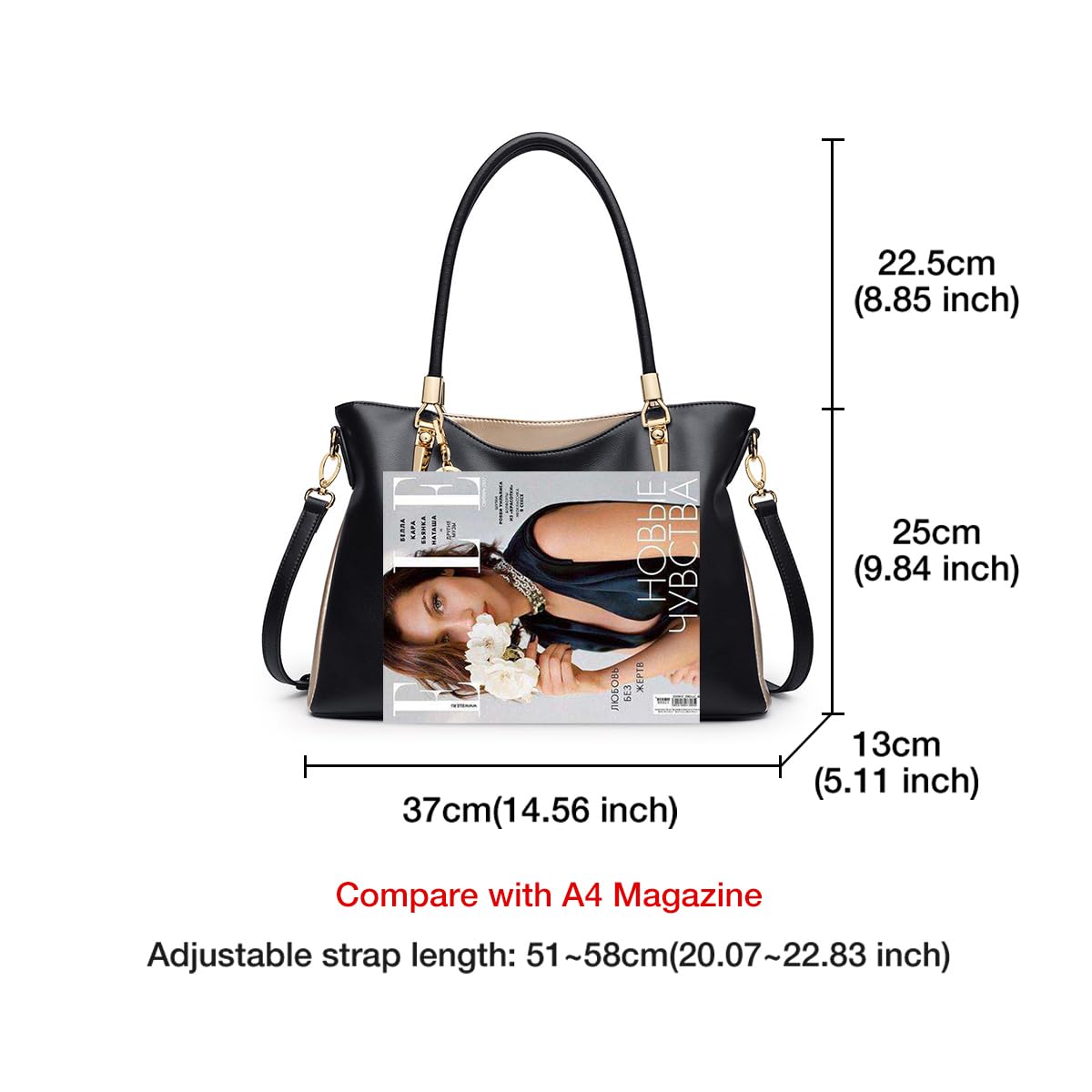 Large Genuine Leather Tote Bag