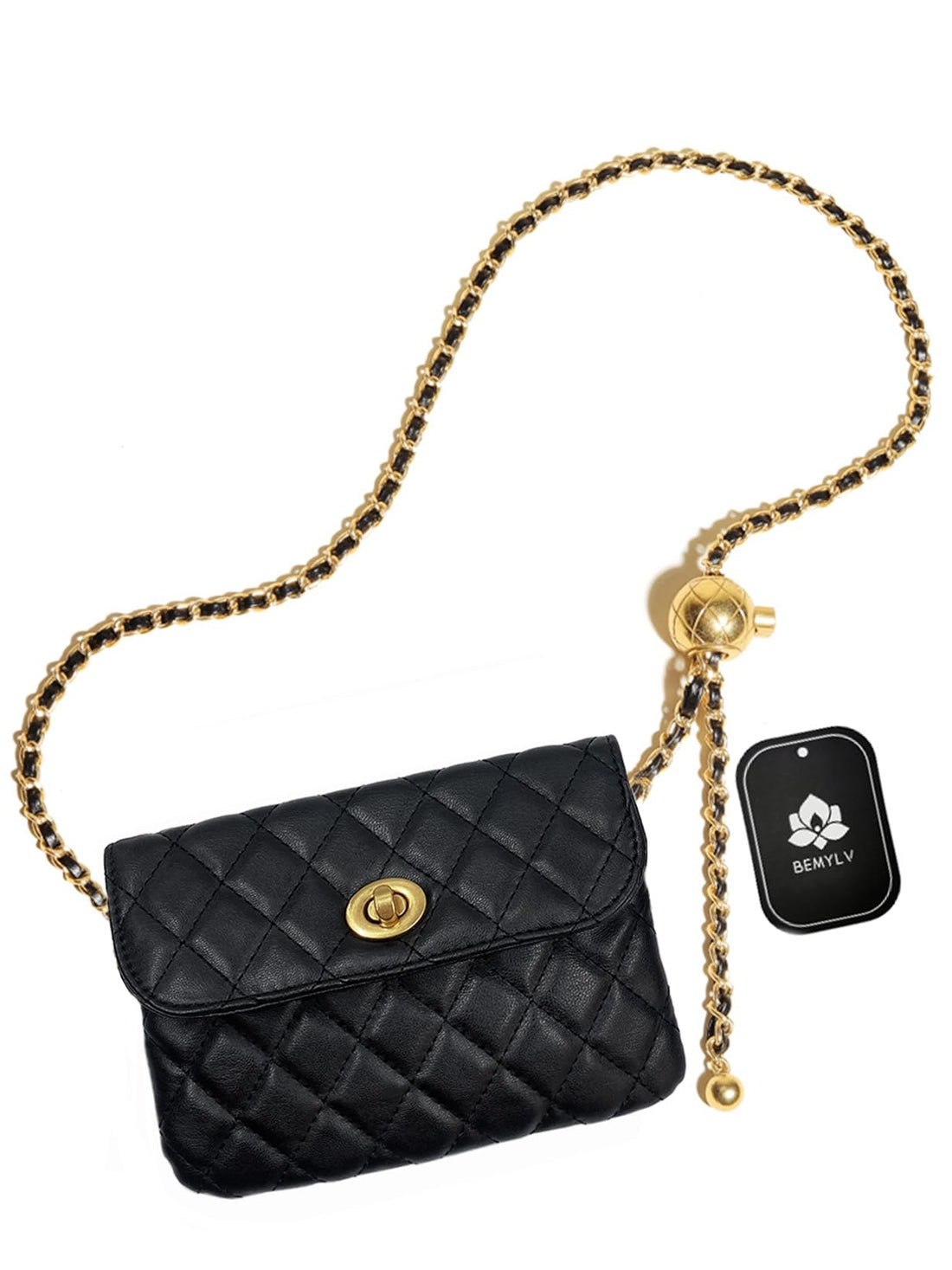 Leather Chain Belt Bag