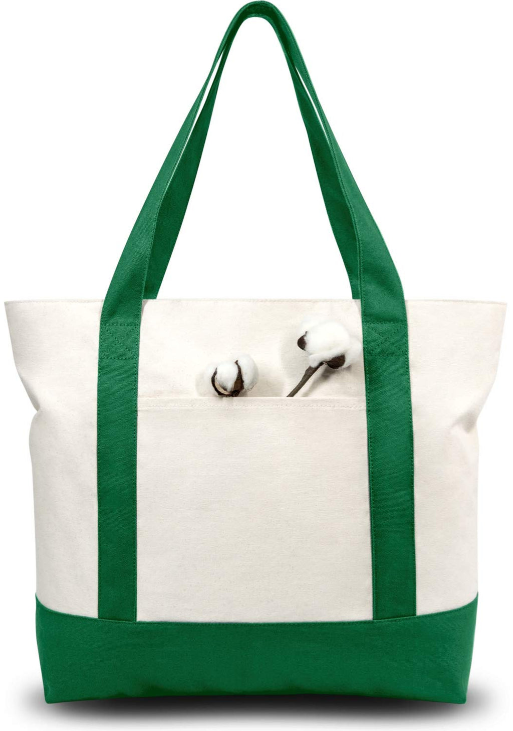 Canvas Tote Bag with Zipper Pocket