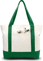 Canvas Tote Bag with Zipper Pocket
