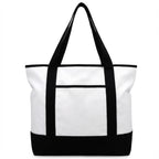 Canvas Tote Bag with Outer Pocket