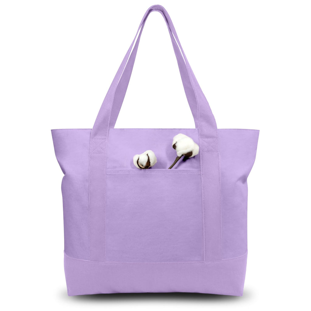 Canvas Tote Bag with Zipper Pocket