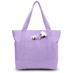Canvas Tote Bag with Zipper Pocket