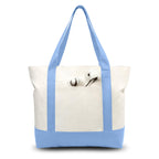 Canvas Tote Bag with Zipper Pocket