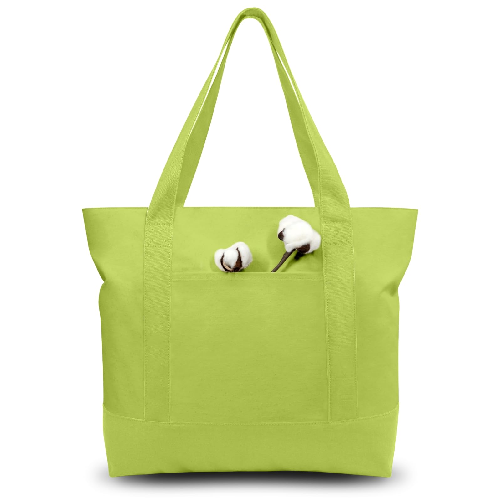 Canvas Tote Bag with Zipper Pocket