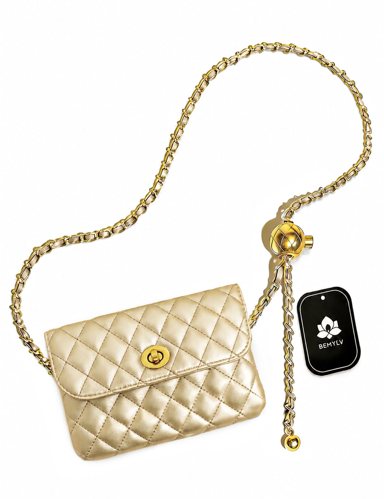Leather Chain Belt Bag