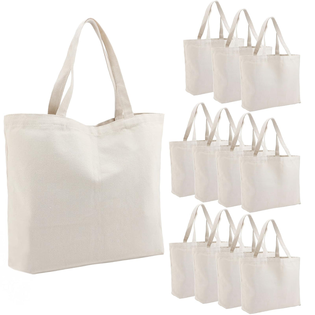 Blank Cotton Canvas Tote Bag Set