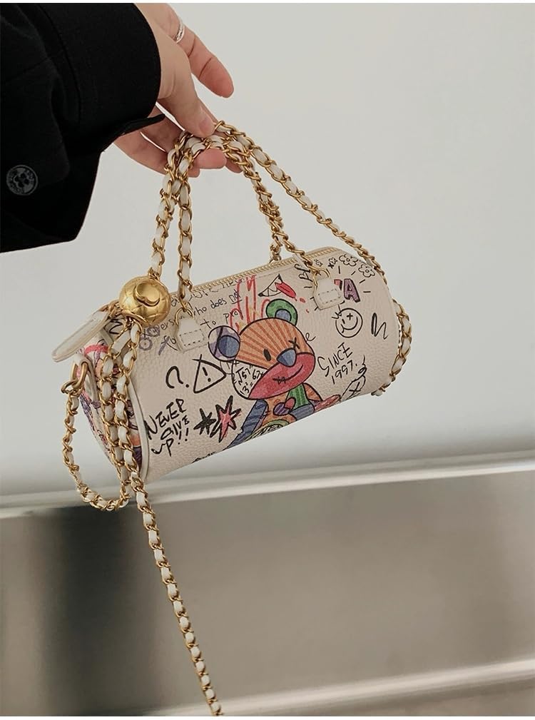 Graffiti Mini Chain Crossbody Bag