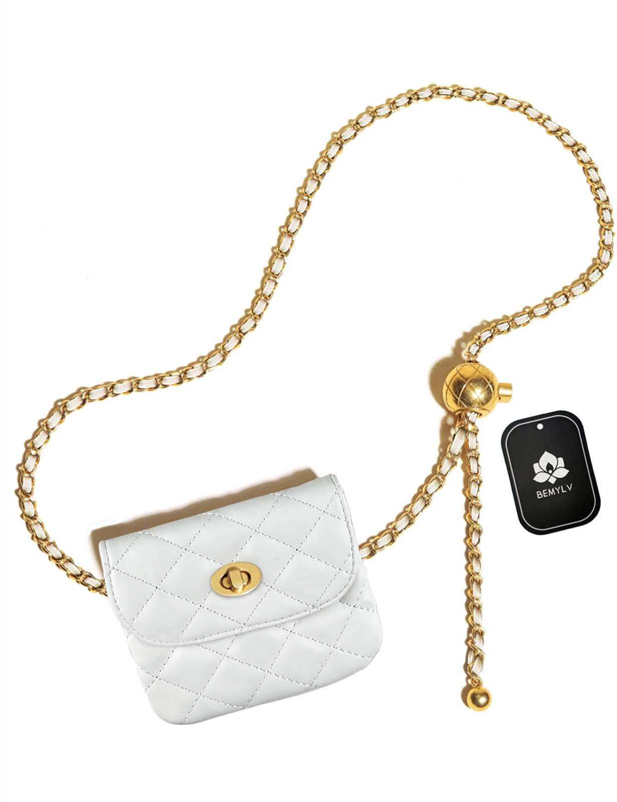 Leather Chain Belt Bag