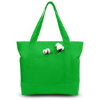 Canvas Tote Bag with Zipper Pocket
