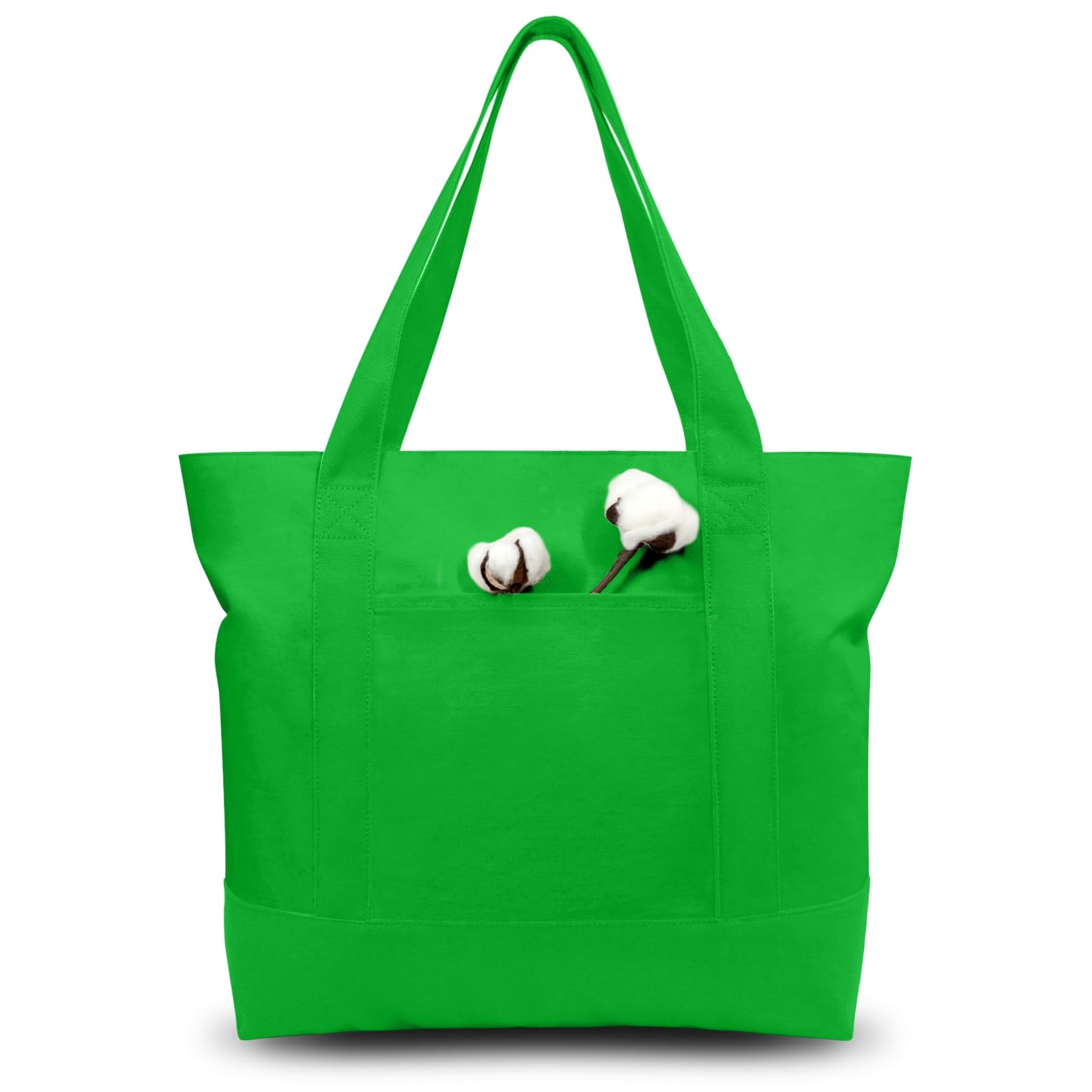 Canvas Tote Bag with Zipper Pocket