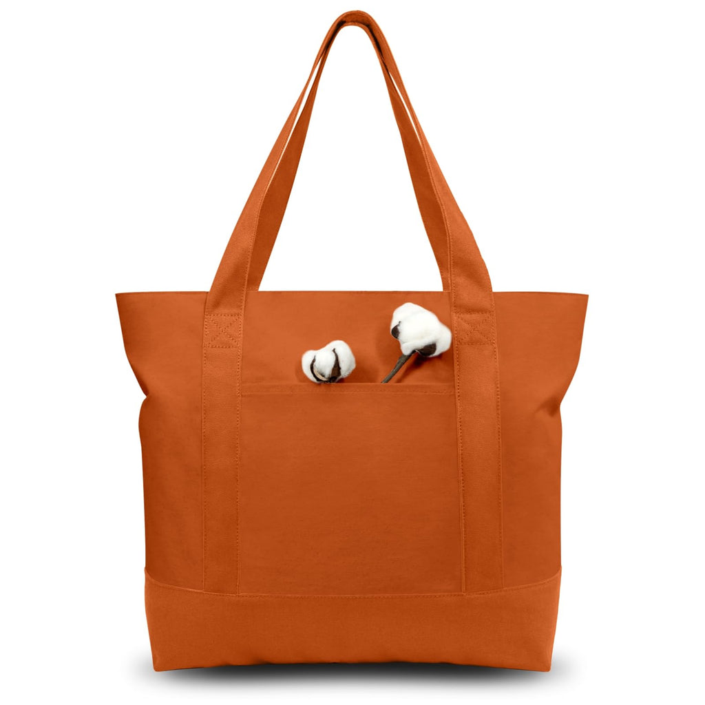Canvas Tote Bag with Zipper Pocket