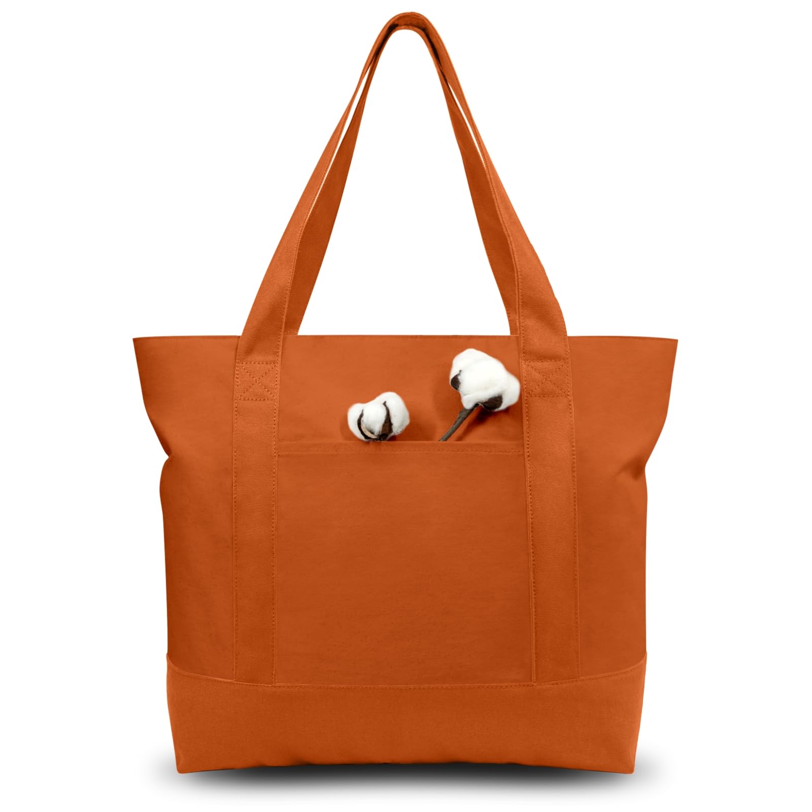 Canvas Tote Bag with Zipper Pocket
