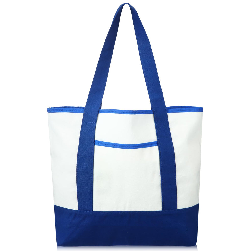 Canvas Tote Bag with Outer Pocket