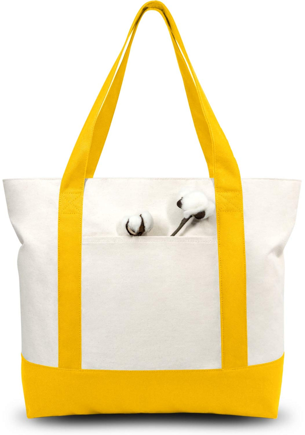 Canvas Tote Bag with Zipper Pocket