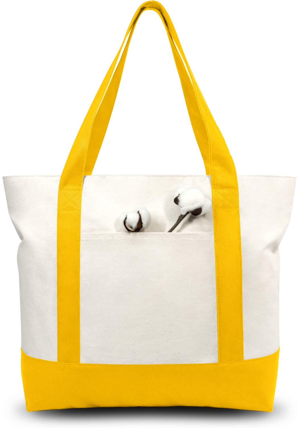 Canvas Tote Bag with Zipper Pocket