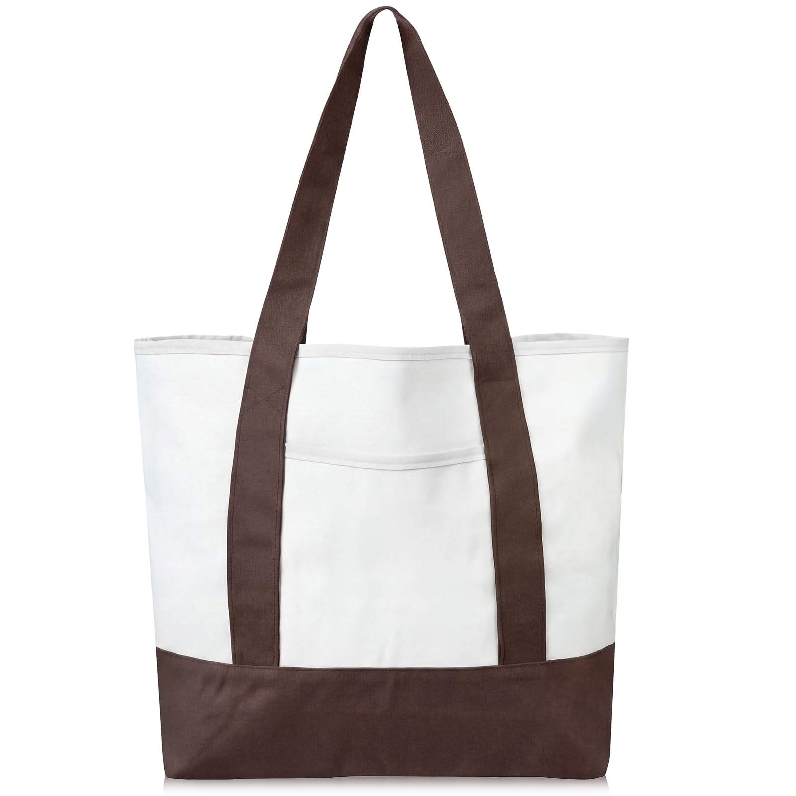 Canvas Tote Bag with Outer Pocket