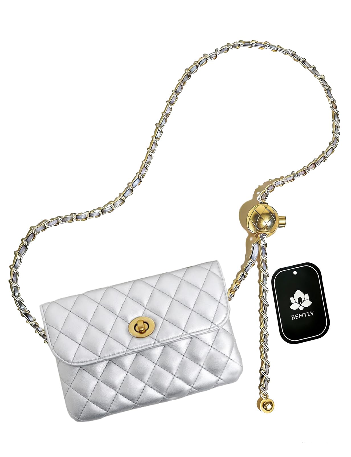 Leather Chain Belt Bag