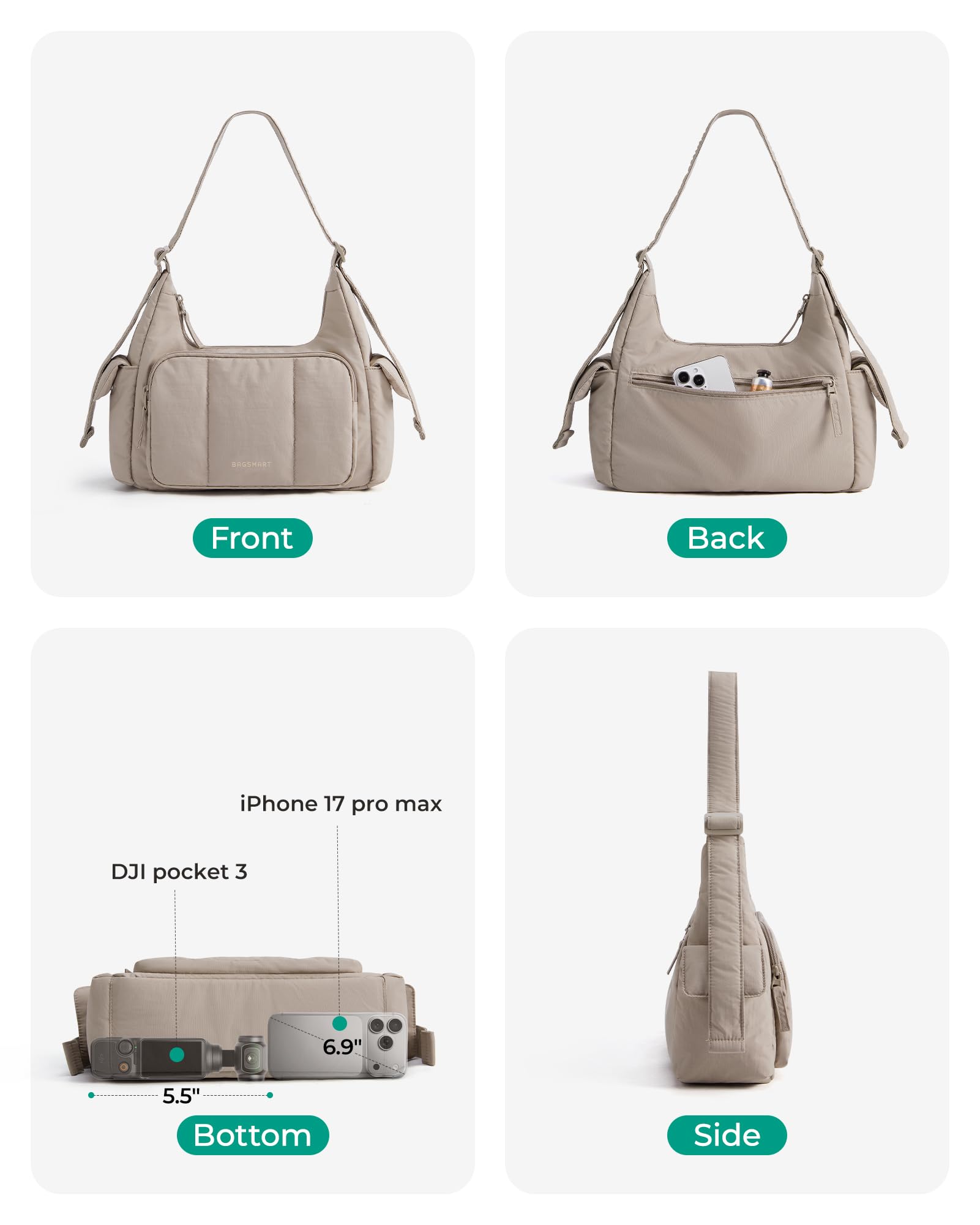 Lightweight Puffer Crossbody Bag