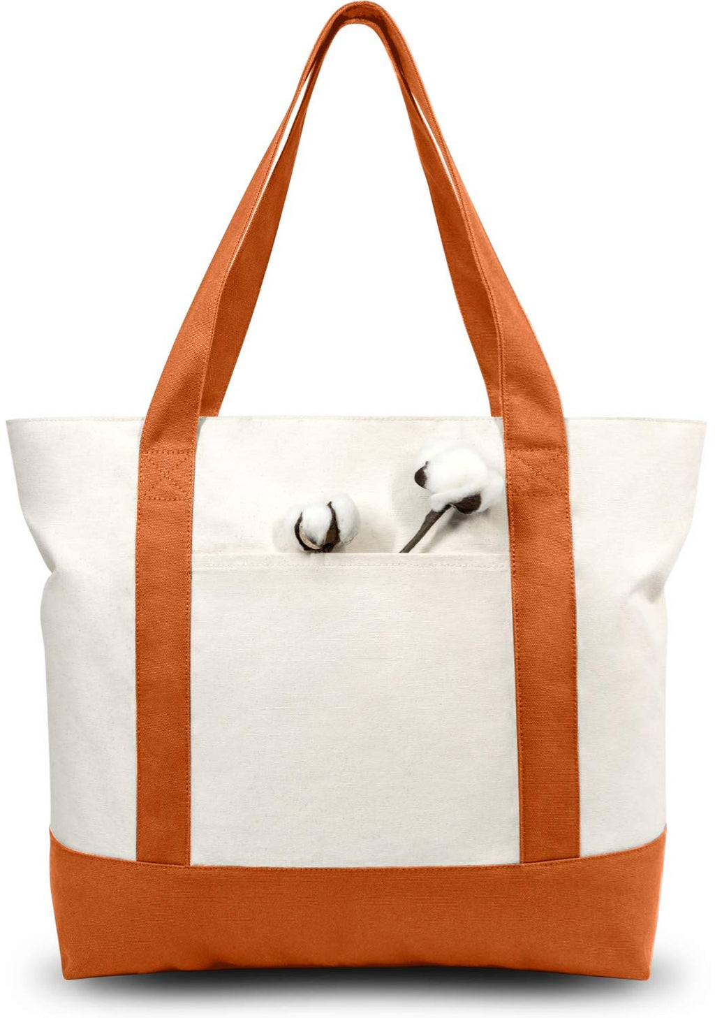 Canvas Tote Bag with Zipper Pocket