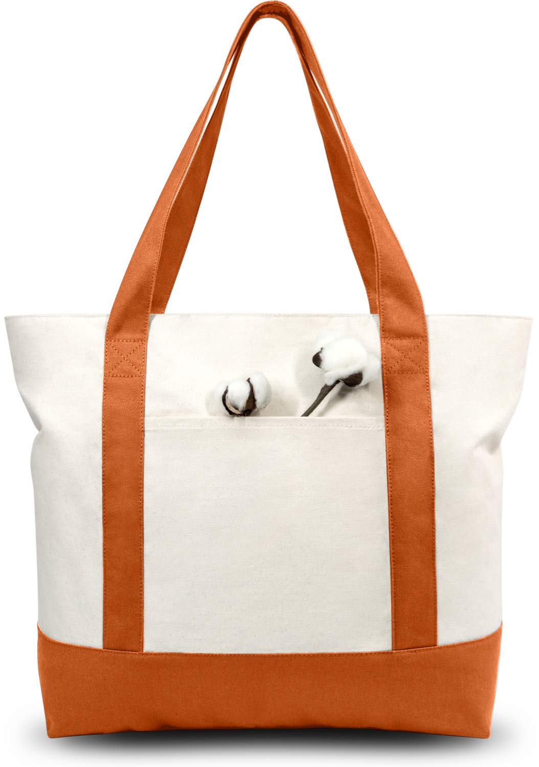 Canvas Tote Bag with Zipper Pocket