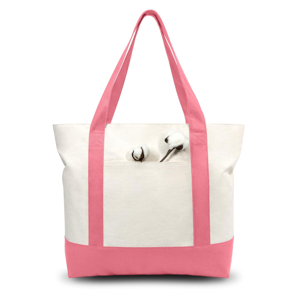 Canvas Tote Bag with Zipper Pocket
