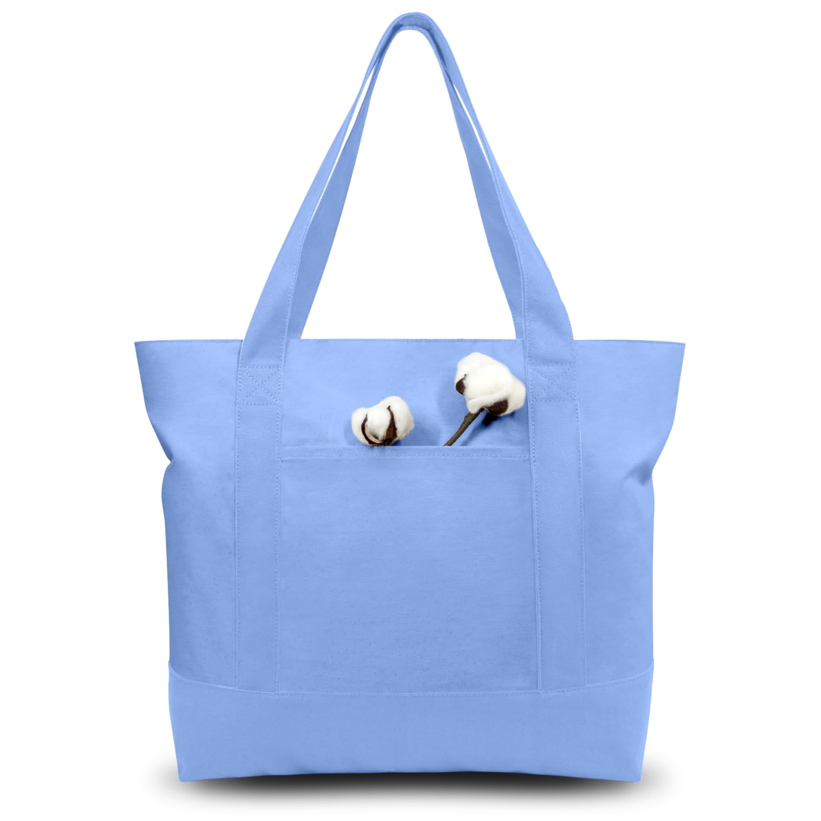 Canvas Tote Bag with Zipper Pocket